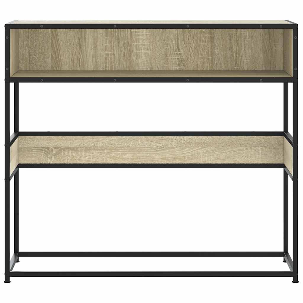 konsolbord 90x35x80 cm konstrueret træ sonoma-eg