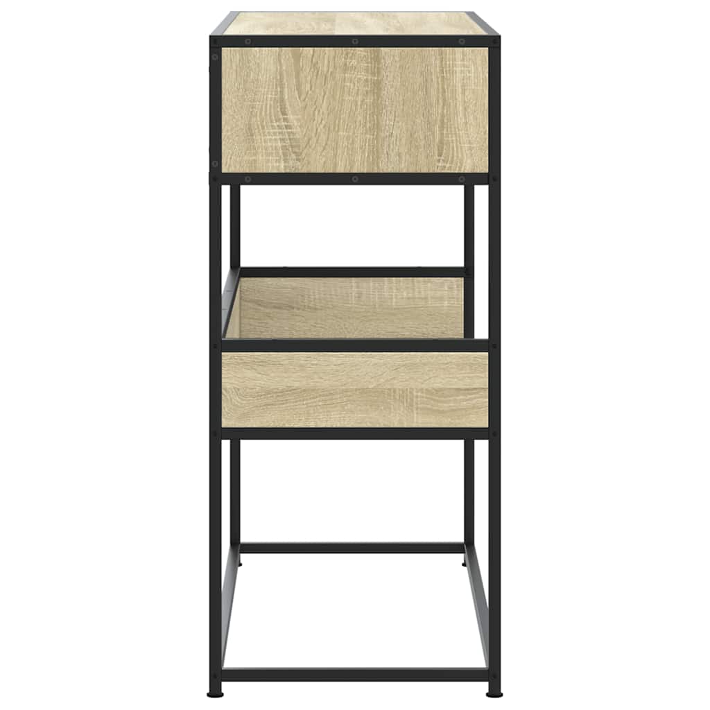 konsolbord 90x35x80 cm konstrueret træ sonoma-eg