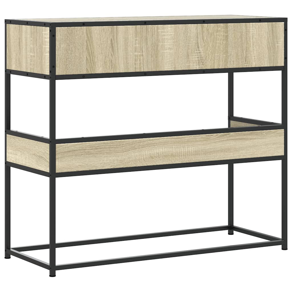 konsolbord 90x35x80 cm konstrueret træ sonoma-eg