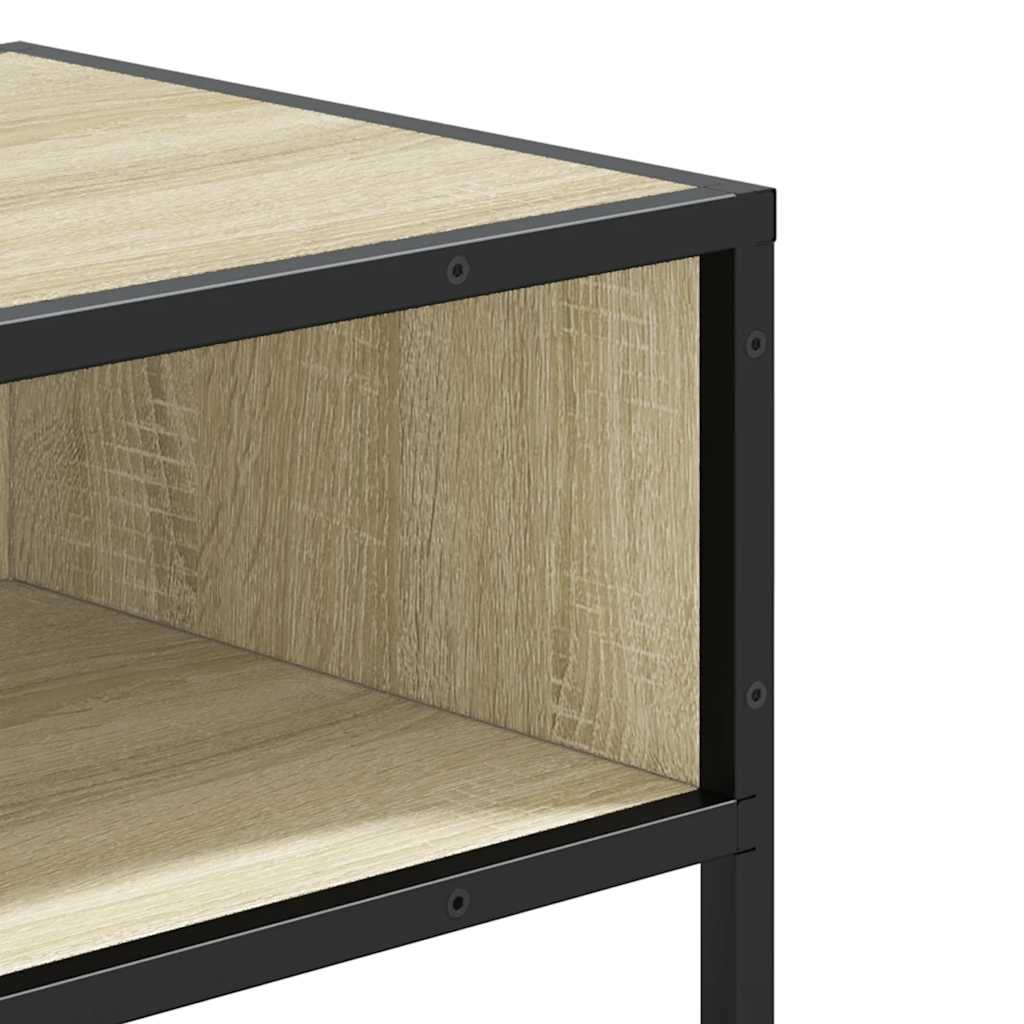 konsolbord 90x35x80 cm konstrueret træ sonoma-eg