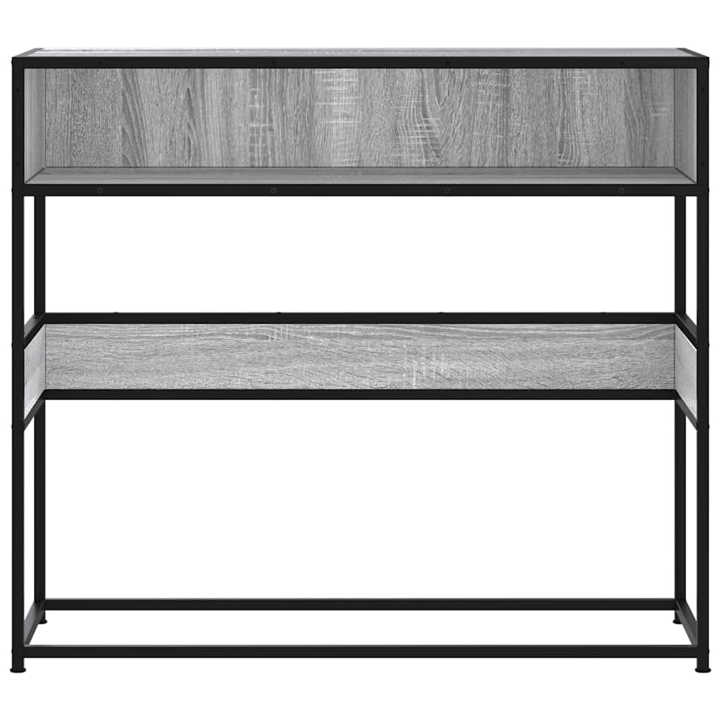 konsolbord 90x35x80 cm konstrueret træ grå sonoma-eg