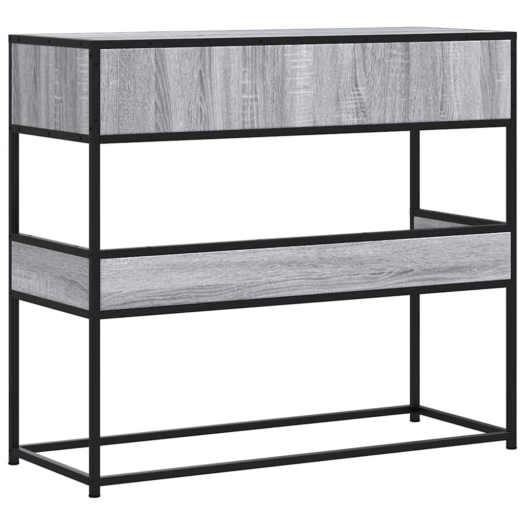 konsolbord 90x35x80 cm konstrueret træ grå sonoma-eg