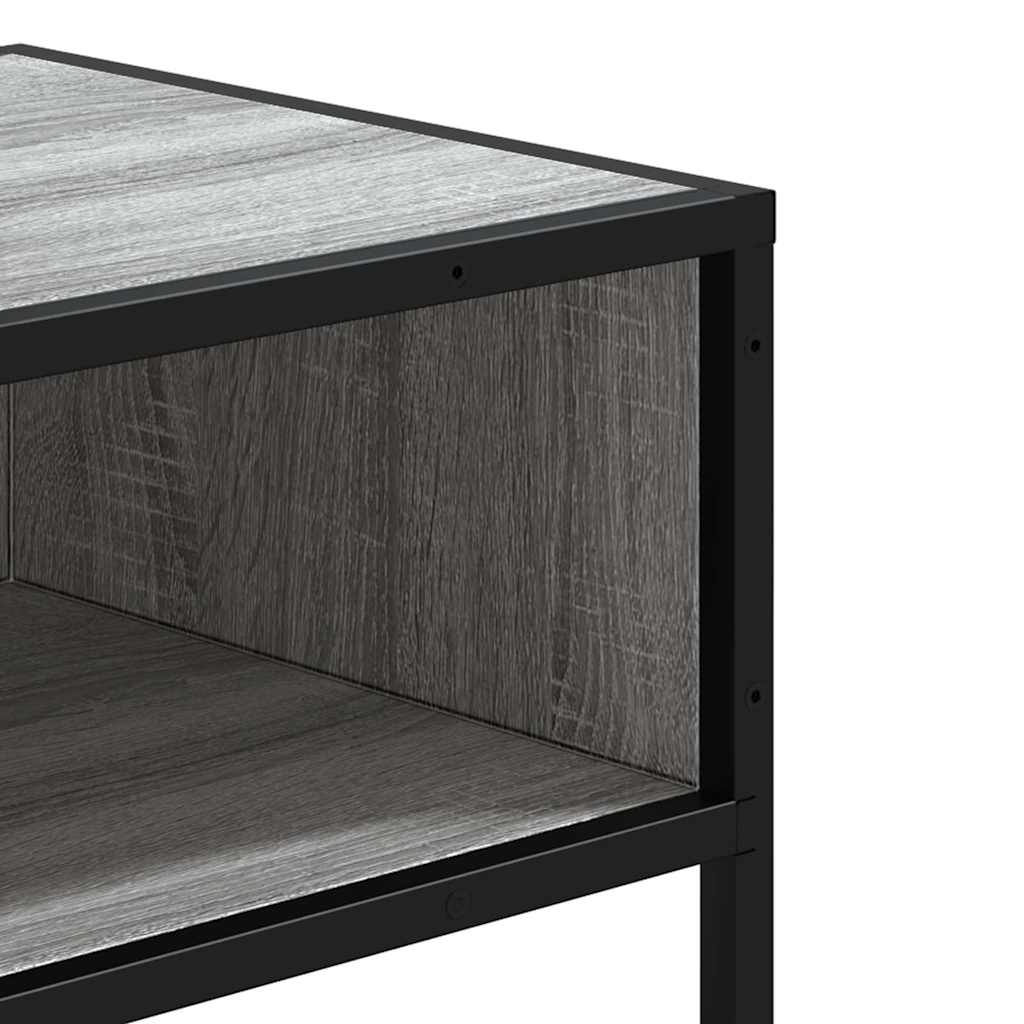 konsolbord 90x35x80 cm konstrueret træ grå sonoma-eg