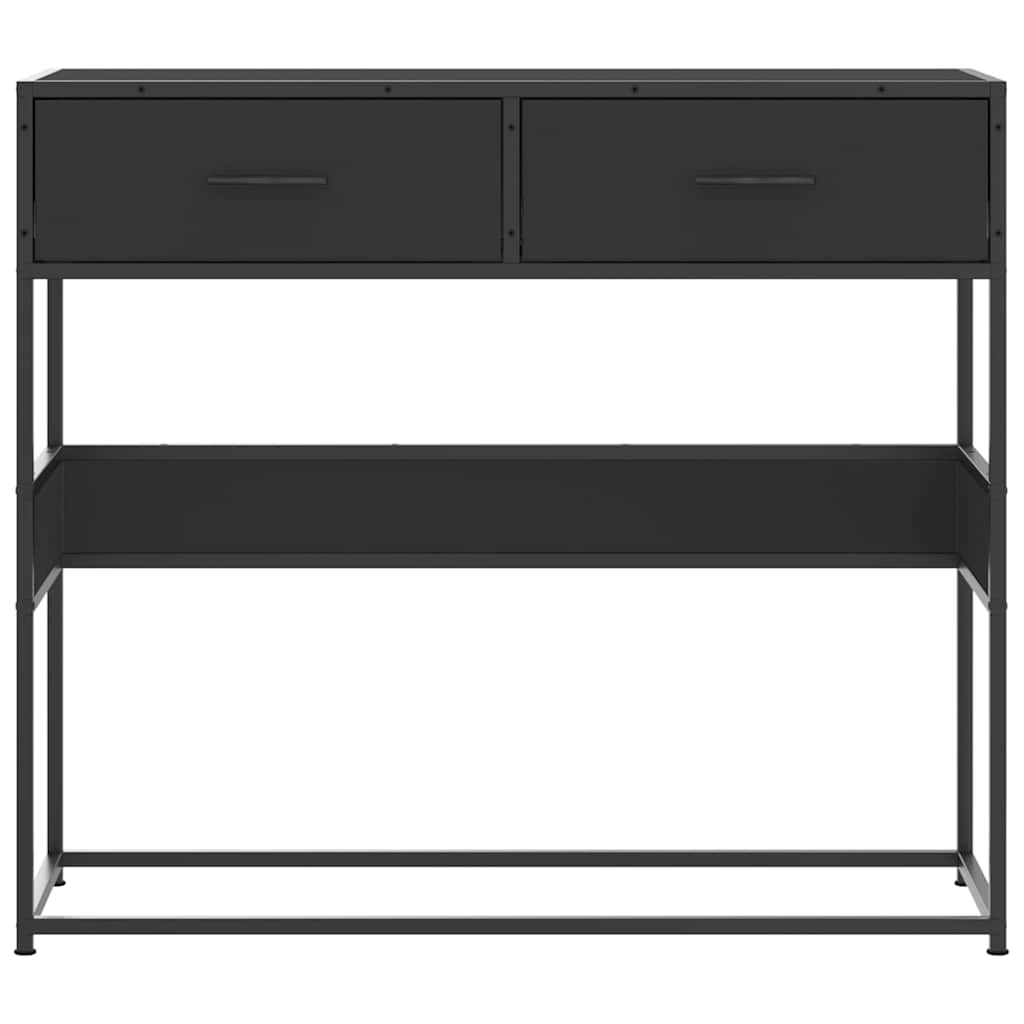 konsolbord 90x35x80 cm konstrueret træ sort