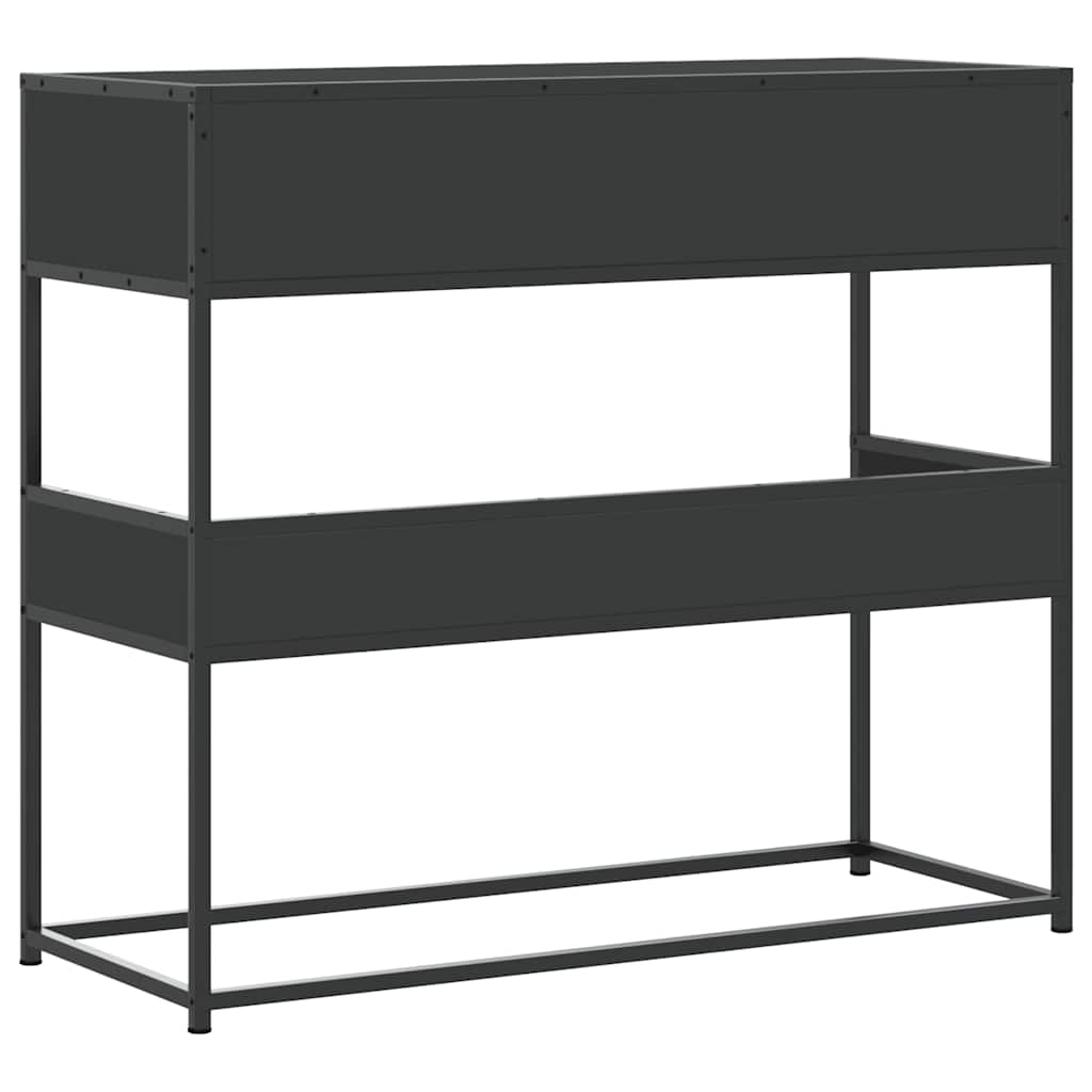 konsolbord 90x35x80 cm konstrueret træ sort
