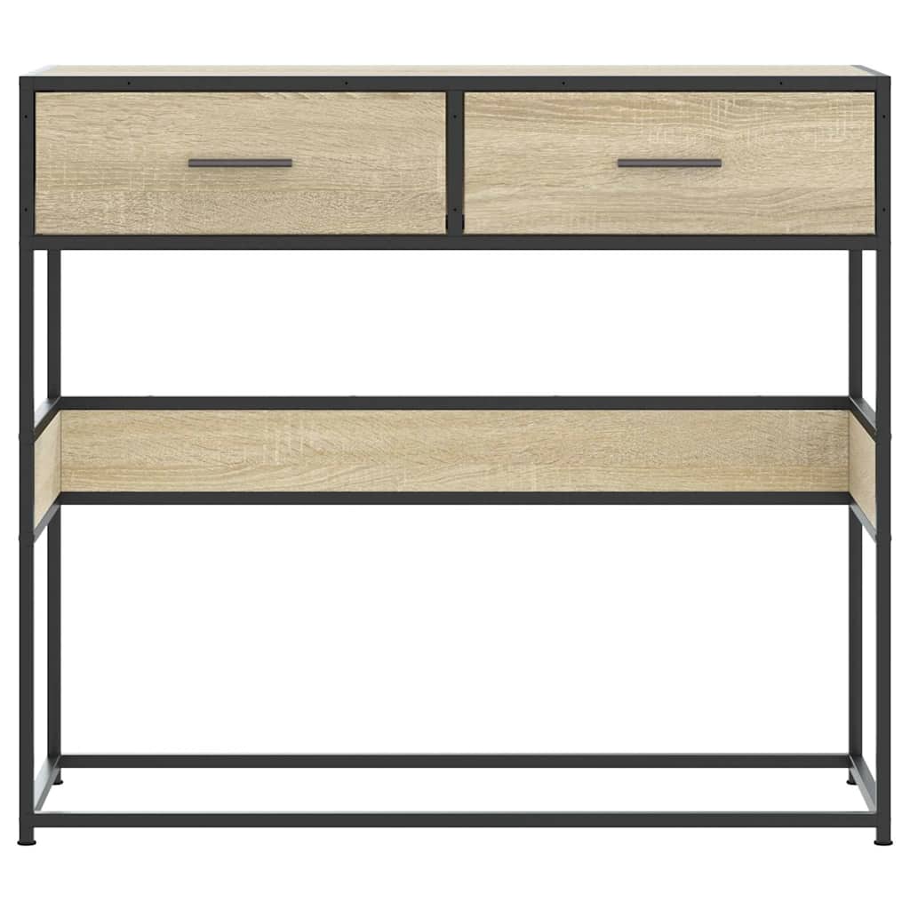 konsolbord 90x35x80 cm konstrueret træ sonoma-eg