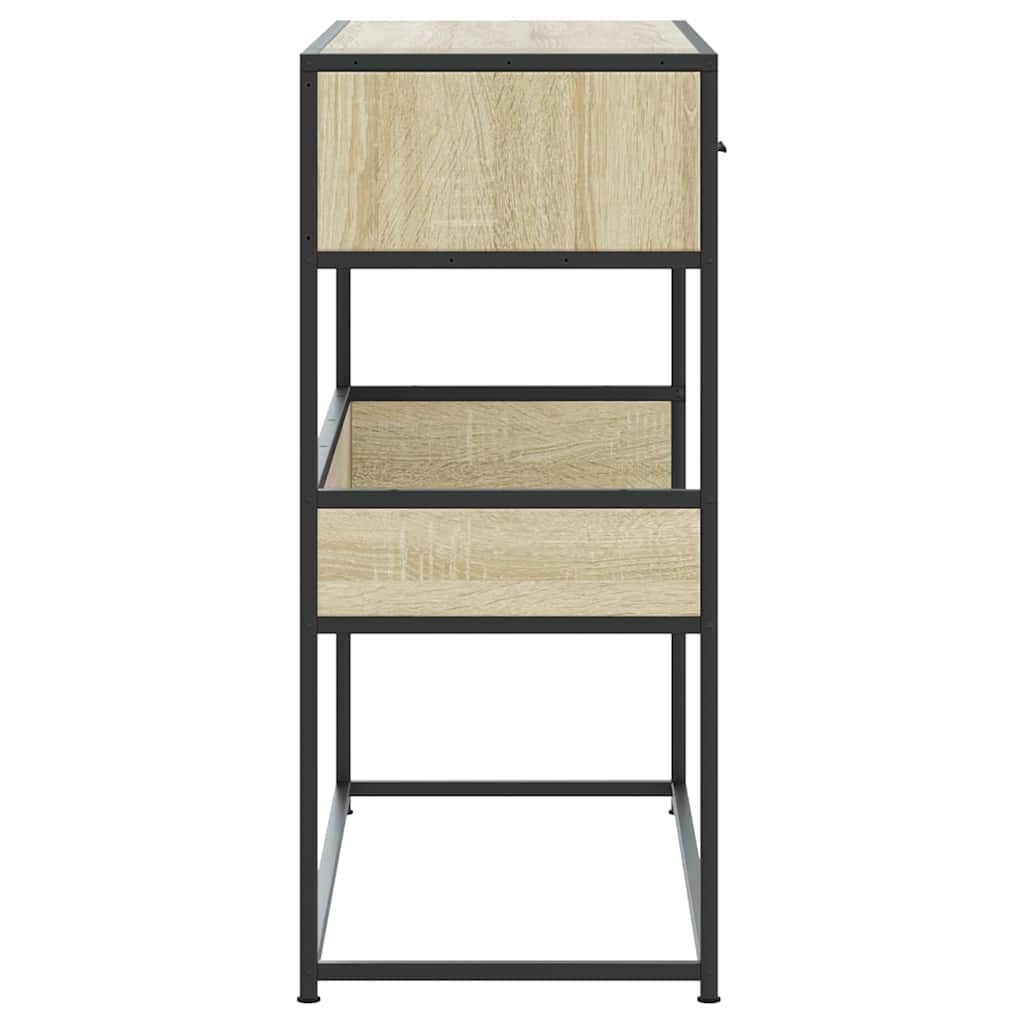 konsolbord 90x35x80 cm konstrueret træ sonoma-eg