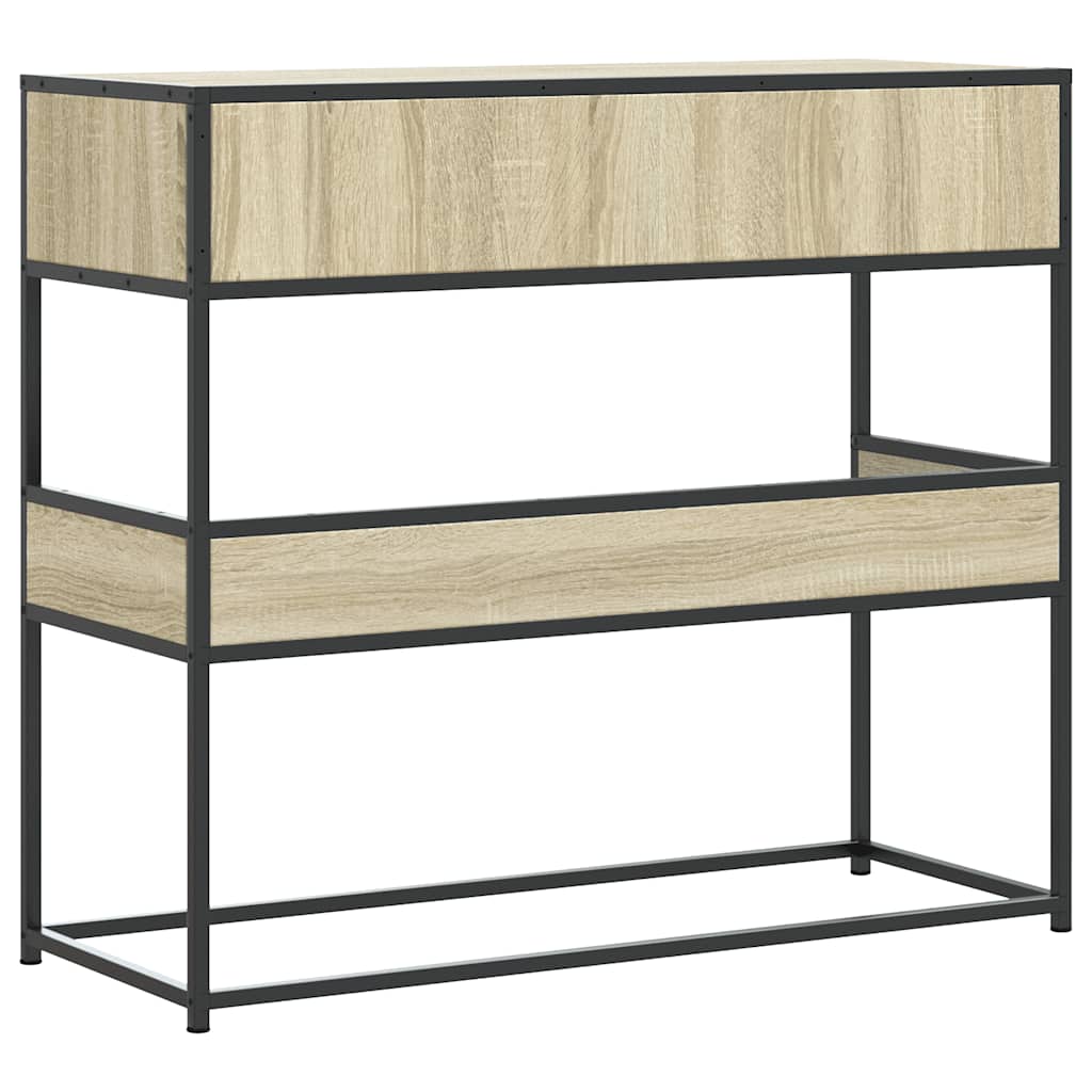 konsolbord 90x35x80 cm konstrueret træ sonoma-eg