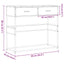 konsolbord 90x35x80 cm konstrueret træ røget egetræsfarve
