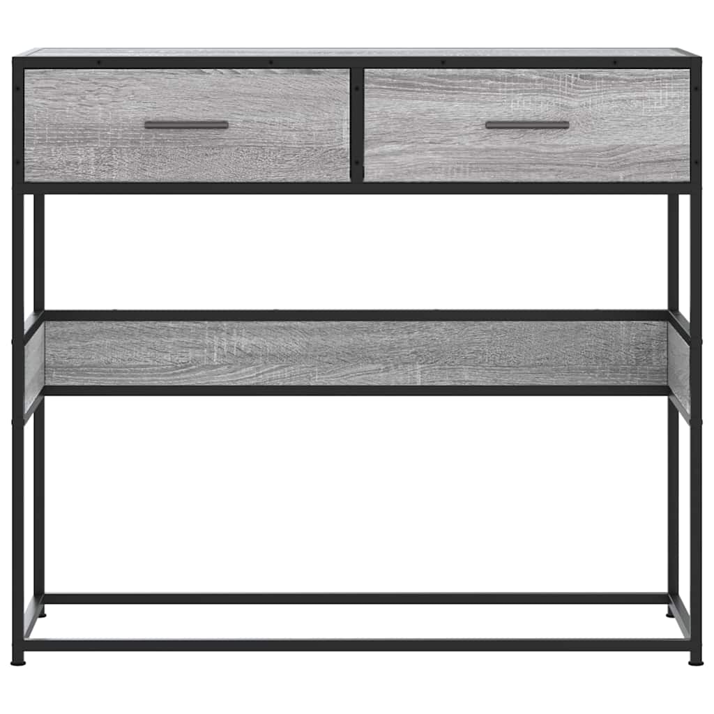konsolbord 90x35x80 cm konstrueret træ grå sonoma-eg