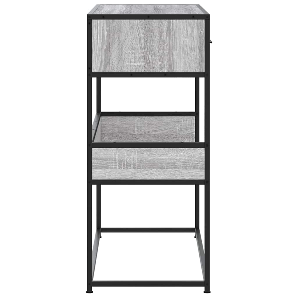 konsolbord 90x35x80 cm konstrueret træ grå sonoma-eg