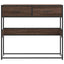 konsolbord 90x35x80 cm konstrueret træ brun egetræsfarve