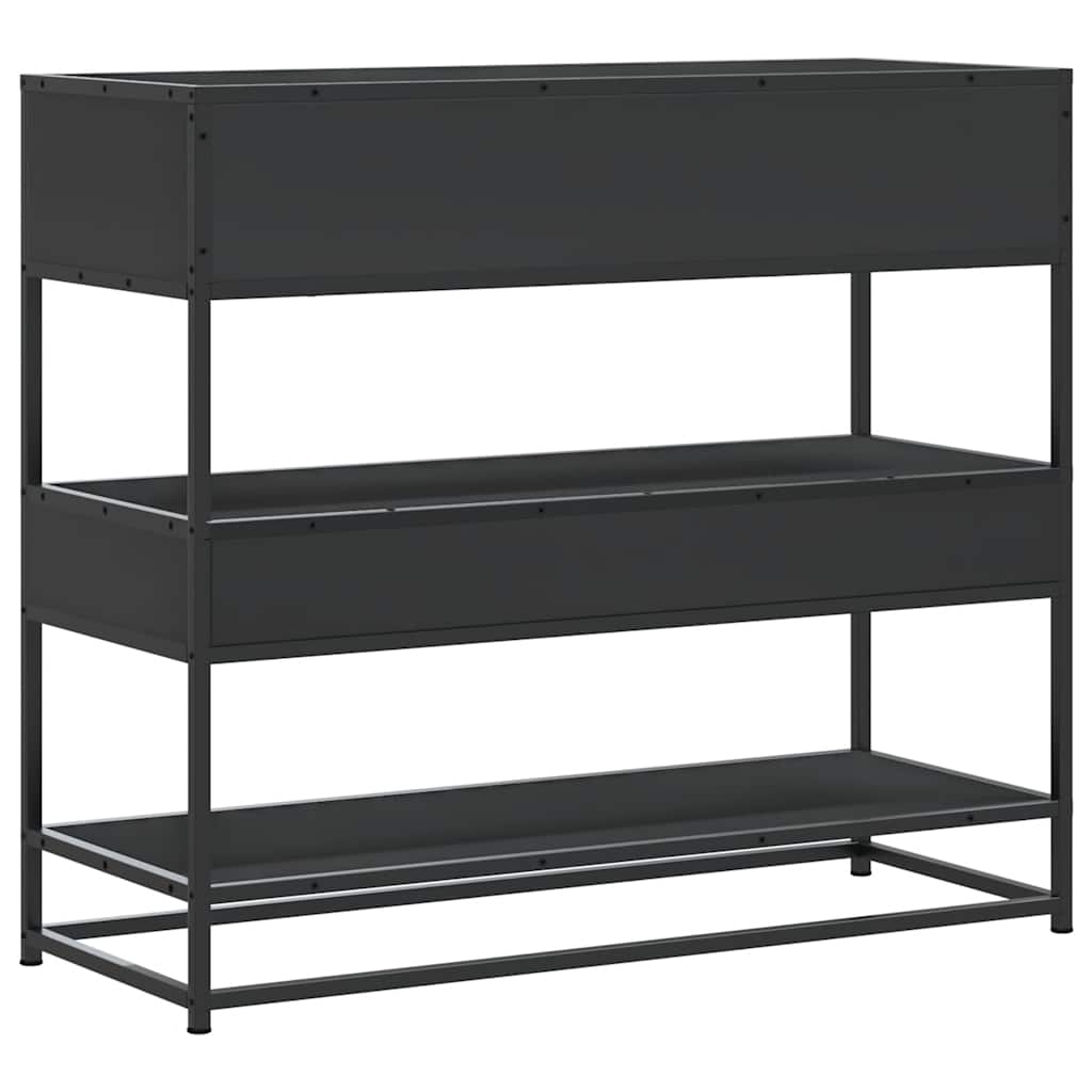 konsolbord 90x35x80 cm konstrueret træ sort