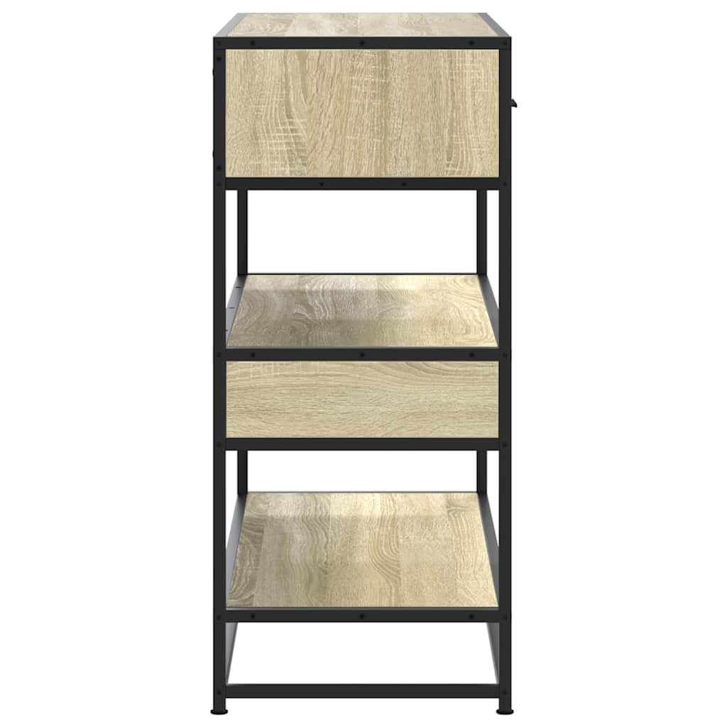 konsolbord 90x35x80 cm konstrueret træ sonoma-eg