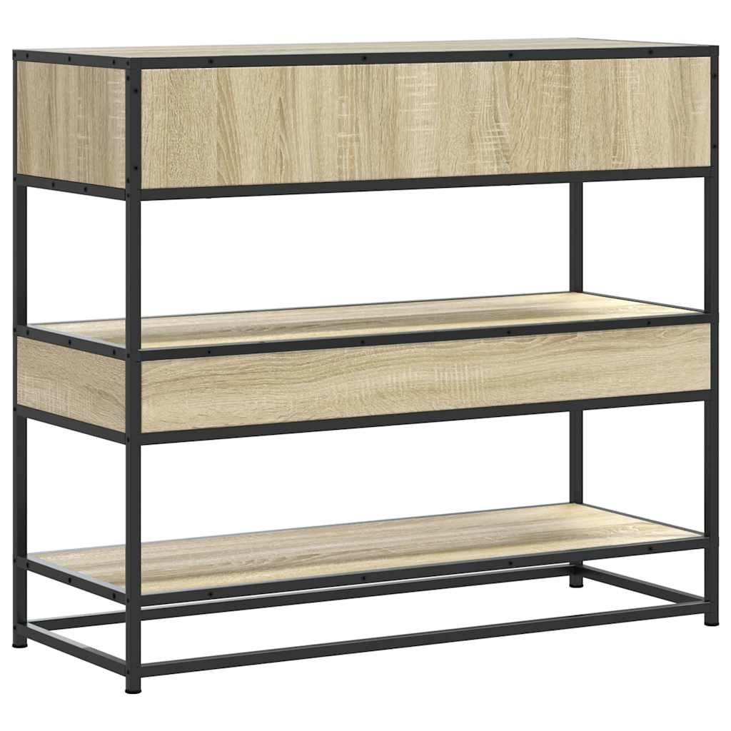 konsolbord 90x35x80 cm konstrueret træ sonoma-eg
