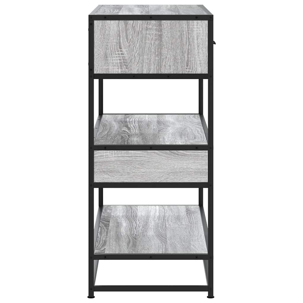 konsolbord 90x35x80 cm konstrueret træ grå sonoma-eg
