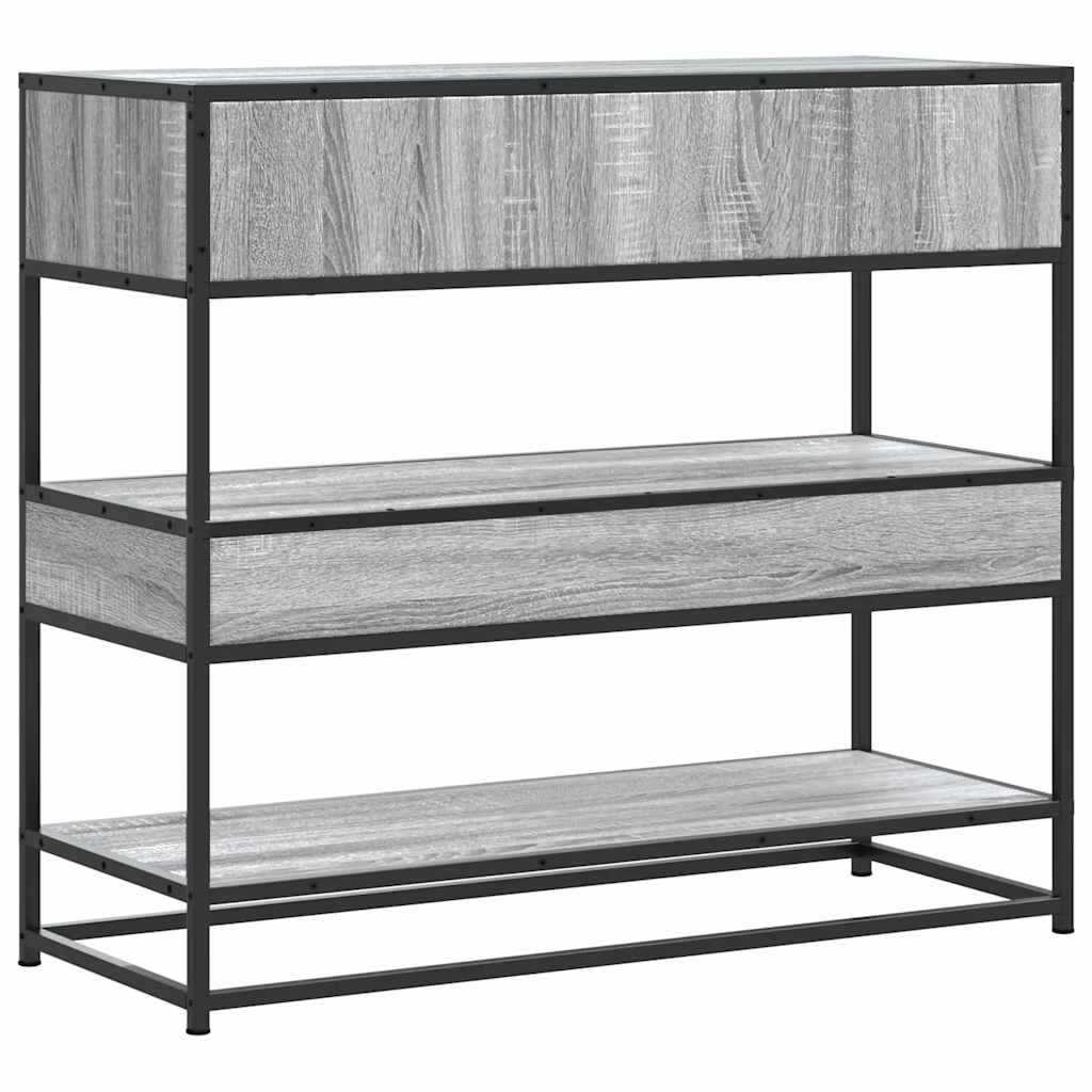 konsolbord 90x35x80 cm konstrueret træ grå sonoma-eg