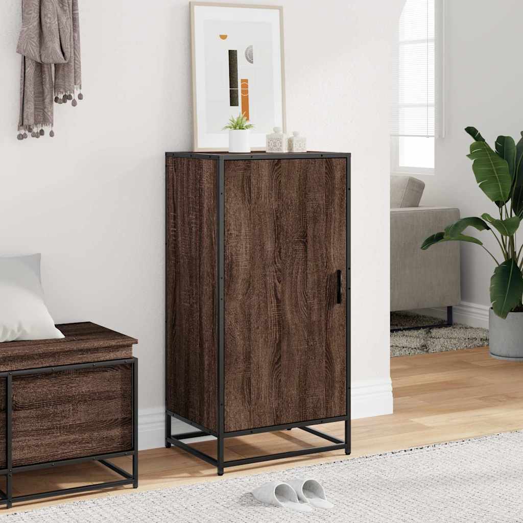 skoreol 48x38x97,5 cm konstrueret træ brun egetræsfarve