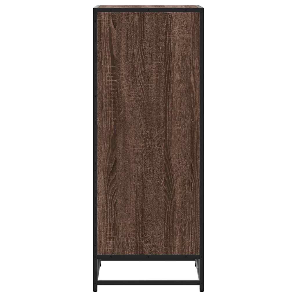 skoreol 48x38x97,5 cm konstrueret træ brun egetræsfarve
