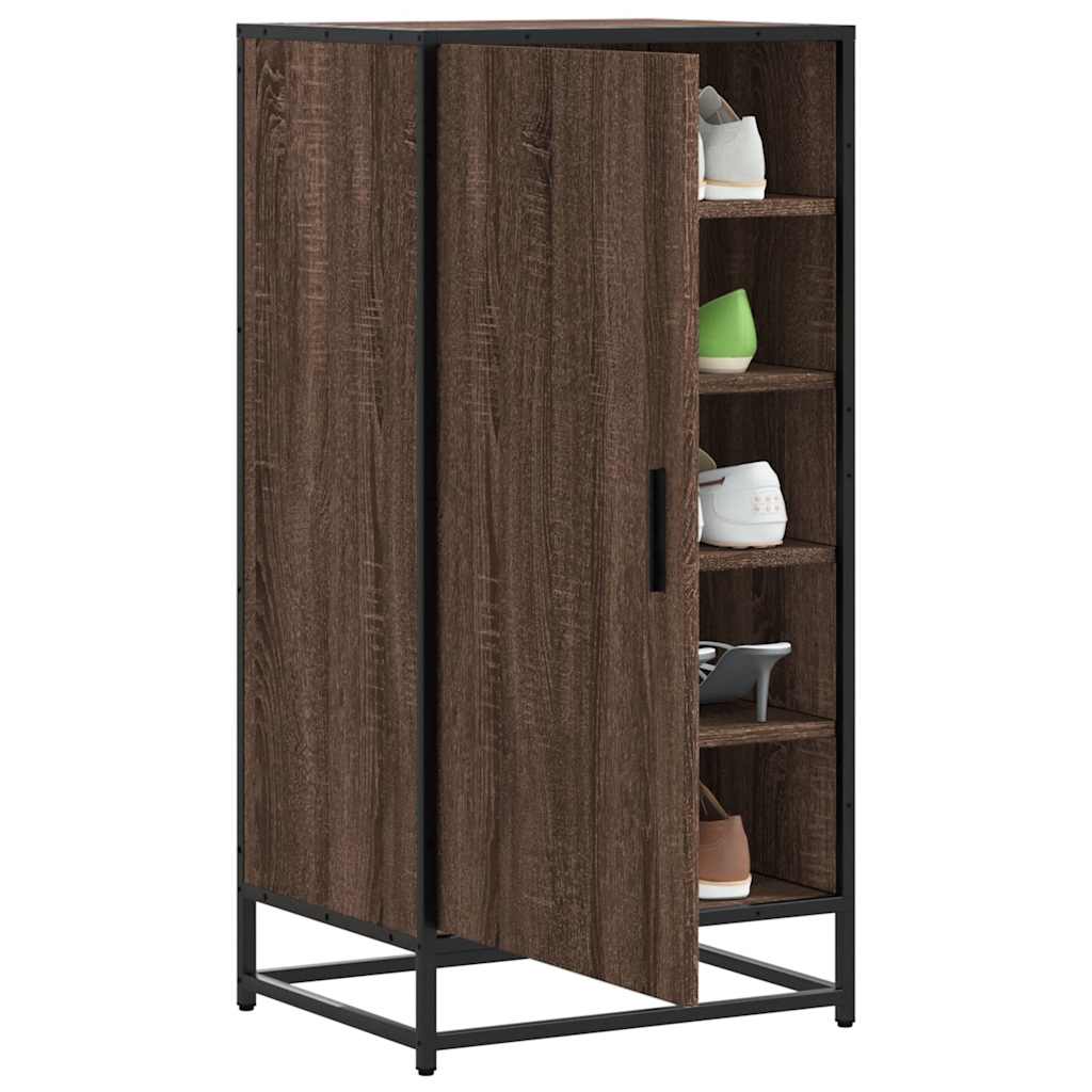 skoreol 48x38x97,5 cm konstrueret træ brun egetræsfarve