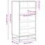 skostativ 48x38x97,5 cm konstrueret træ sort