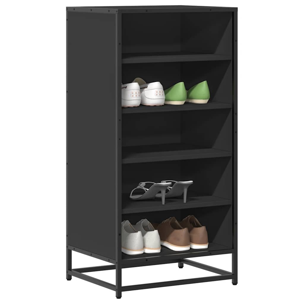 skostativ 48x38x97,5 cm konstrueret træ sort