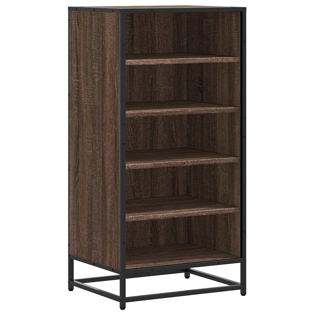 skoreol 48x38x97,5 cm konstrueret træ brun egetræsfarve