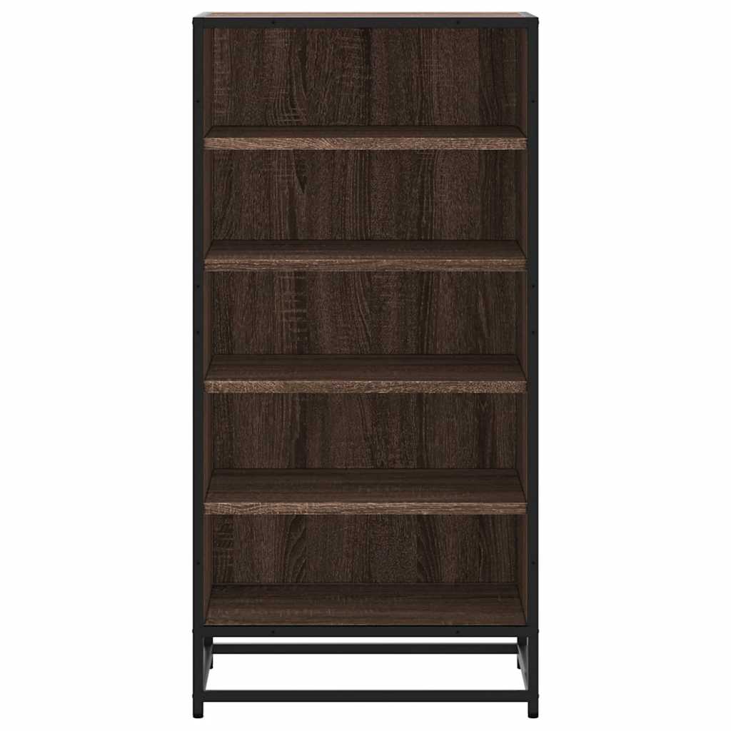 skoreol 48x38x97,5 cm konstrueret træ brun egetræsfarve