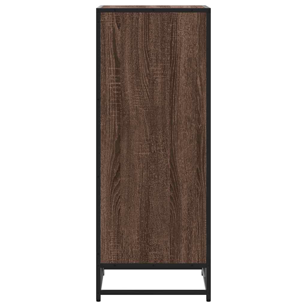 skoreol 48x38x97,5 cm konstrueret træ brun egetræsfarve