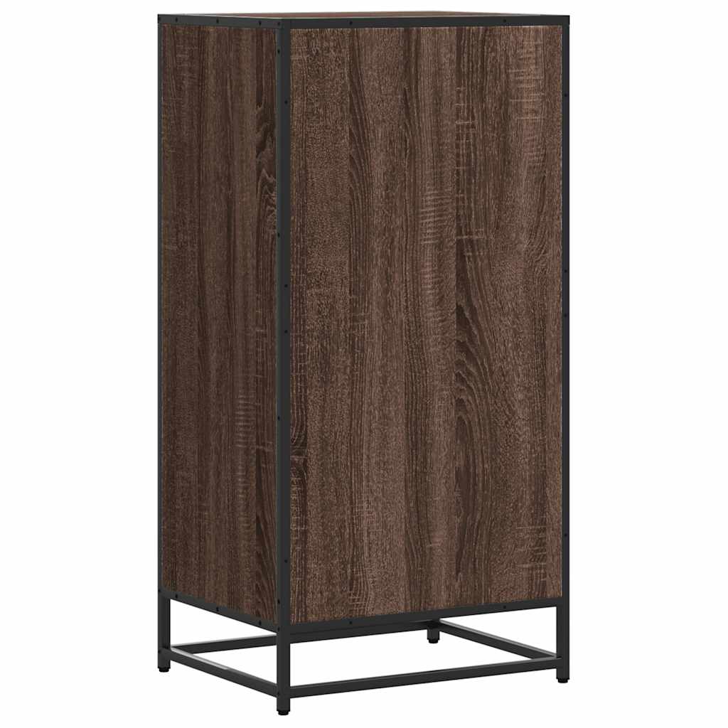 skoreol 48x38x97,5 cm konstrueret træ brun egetræsfarve