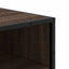 skoreol 48x38x97,5 cm konstrueret træ brun egetræsfarve