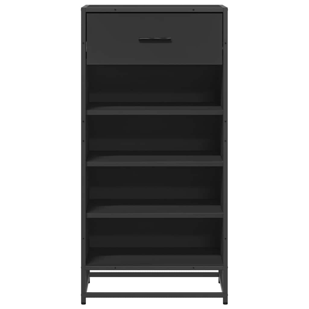 skostativ 48x38x97,5 cm konstrueret træ sort