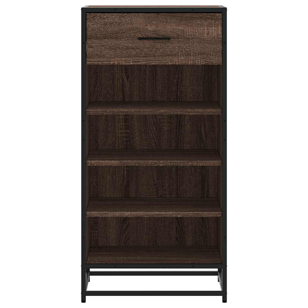 skoreol 48x38x97,5 cm konstrueret træ brun egetræsfarve