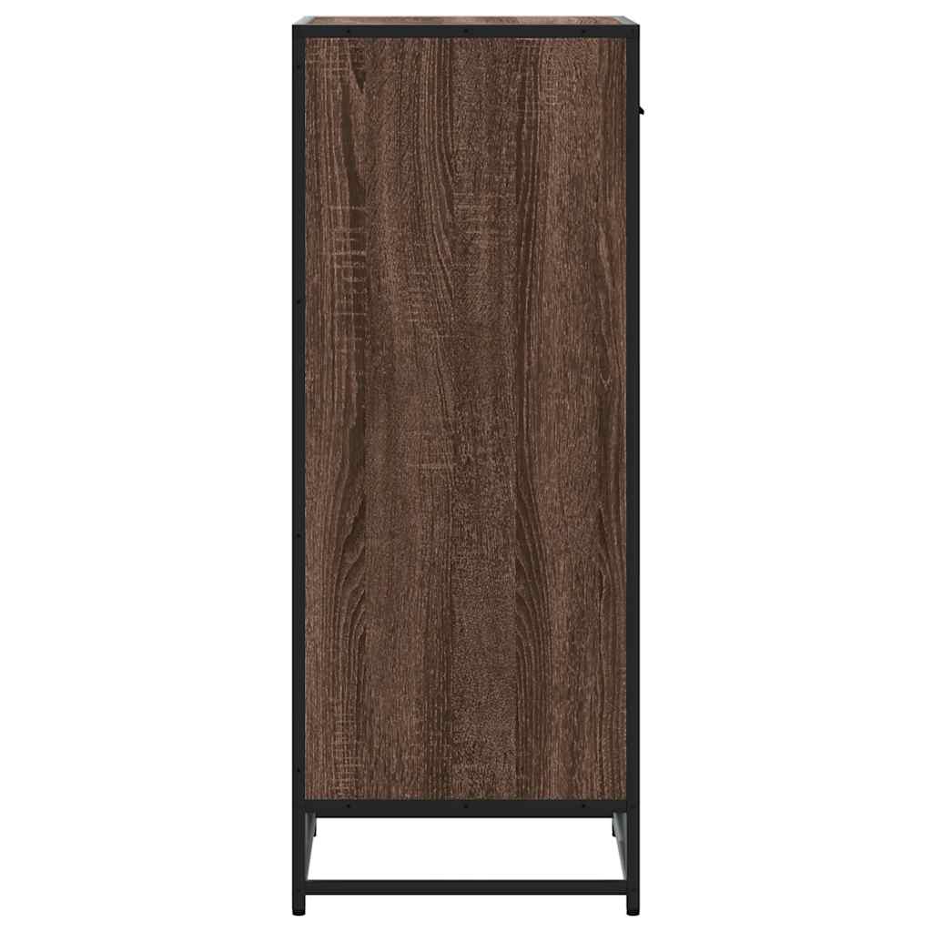 skoreol 48x38x97,5 cm konstrueret træ brun egetræsfarve