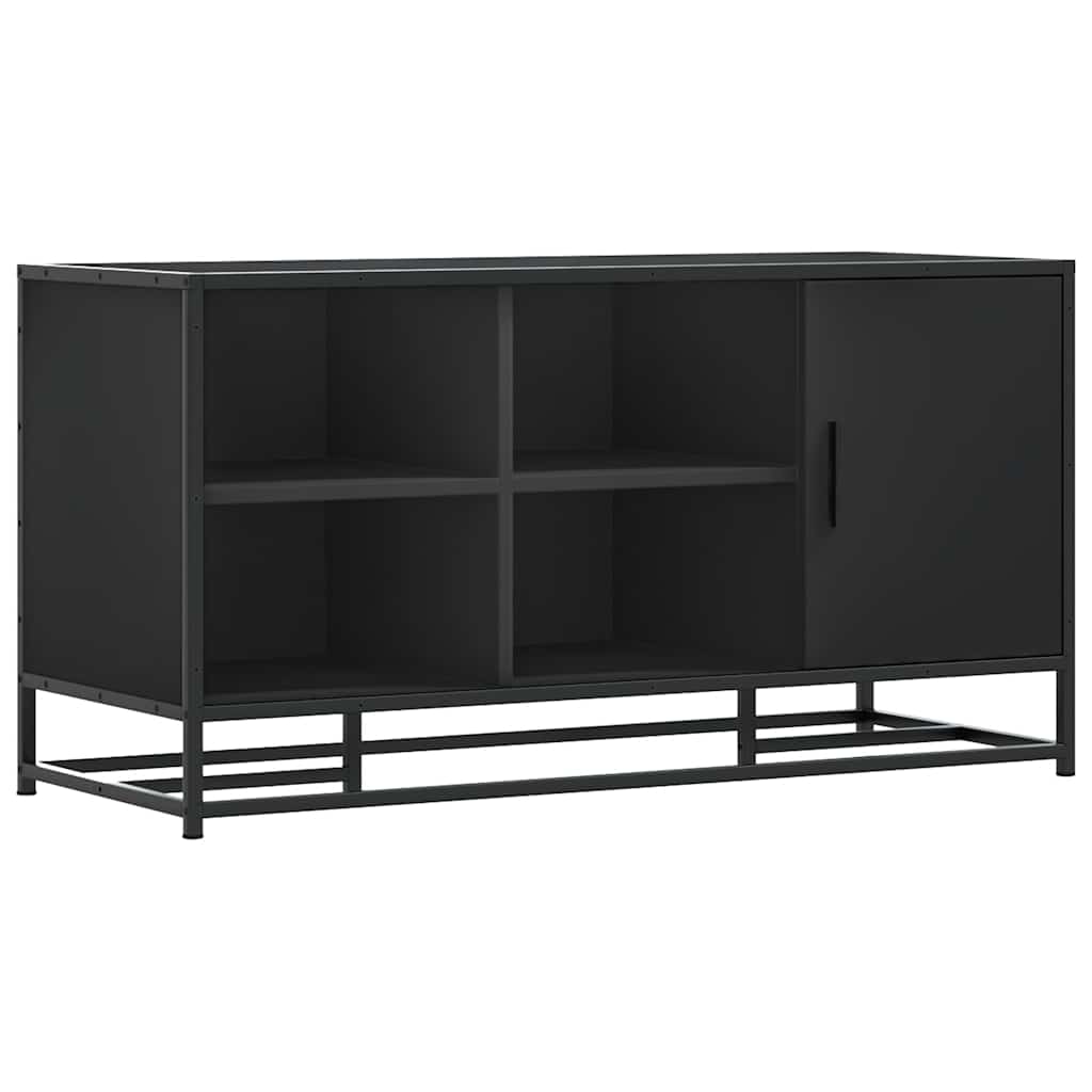 skobænk 100x40x53,5 cm konstrueret træ og metal sort