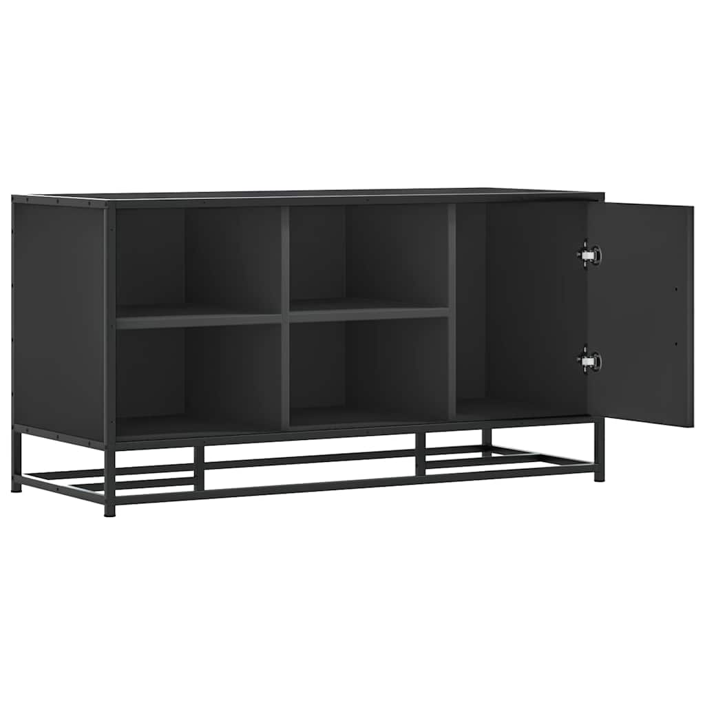 skobænk 100x40x53,5 cm konstrueret træ og metal sort