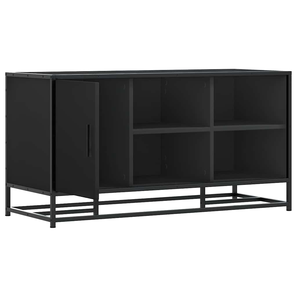 skobænk 100x40x53,5 cm konstrueret træ og metal sort