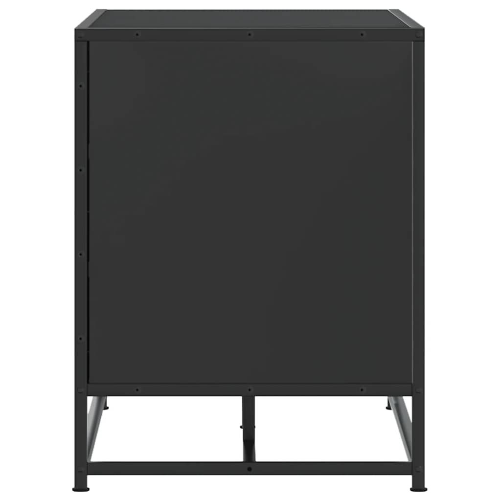 skobænk 100x40x53,5 cm konstrueret træ og metal sort