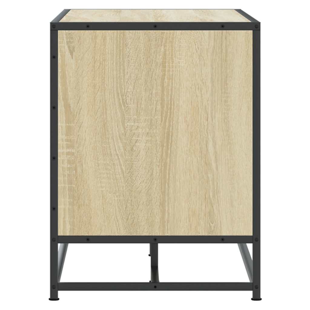skobænk 100x40x53,5 cm konstrueret træ og metal sonoma-eg