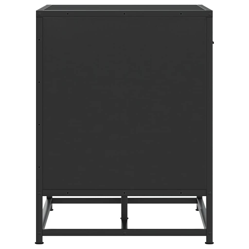 skobænk 60x40x53,5 cm konstrueret træ og metal sort