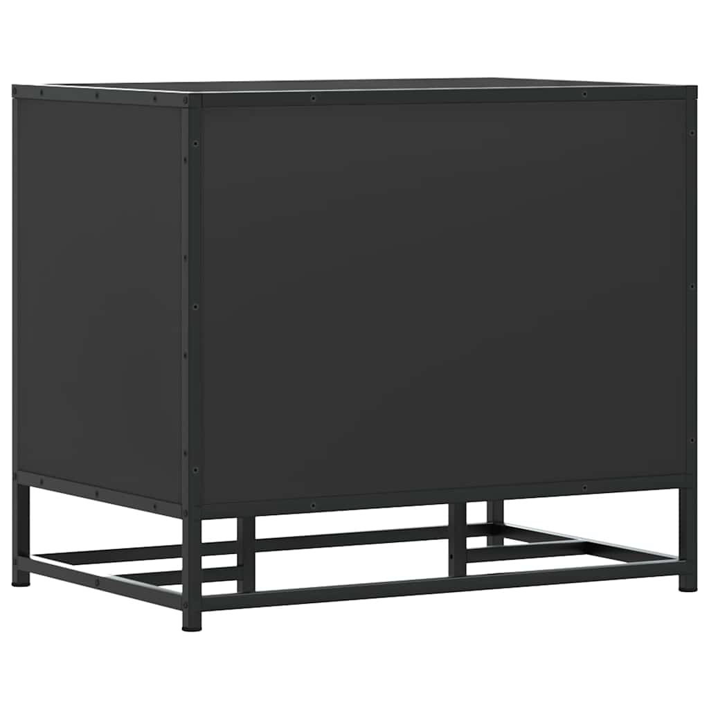 skobænk 60x40x53,5 cm konstrueret træ og metal sort