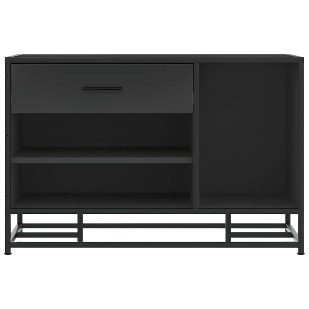 skobænk 80x40x53,5 cm konstrueret træ og metal sort