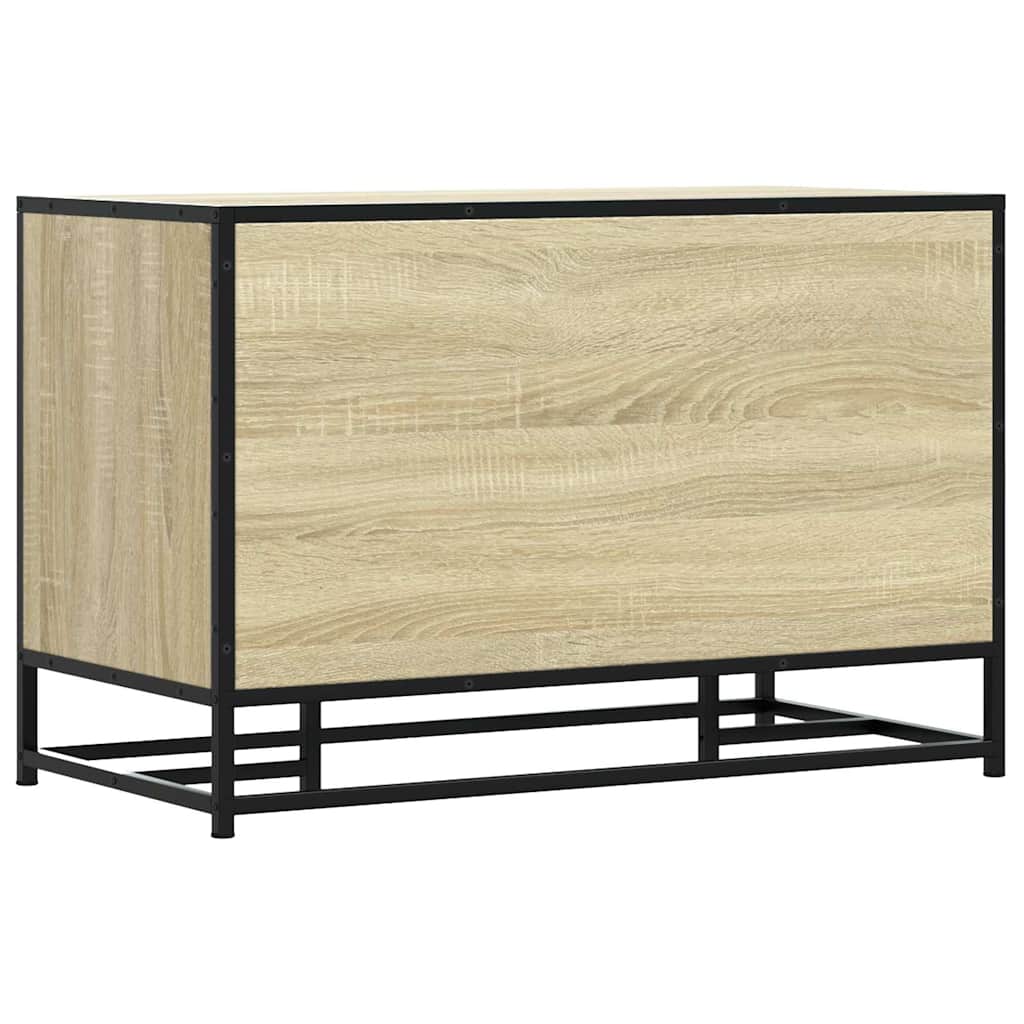 skobænk 80x40x53,5 cm konstrueret træ og metal sonoma-eg