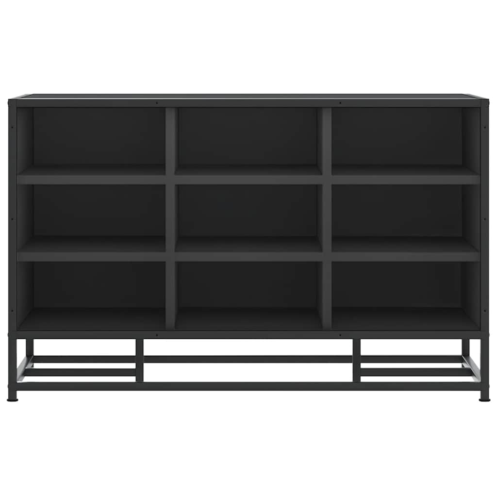 skobænk 84x40x53,5 cm konstrueret træ og metal sort