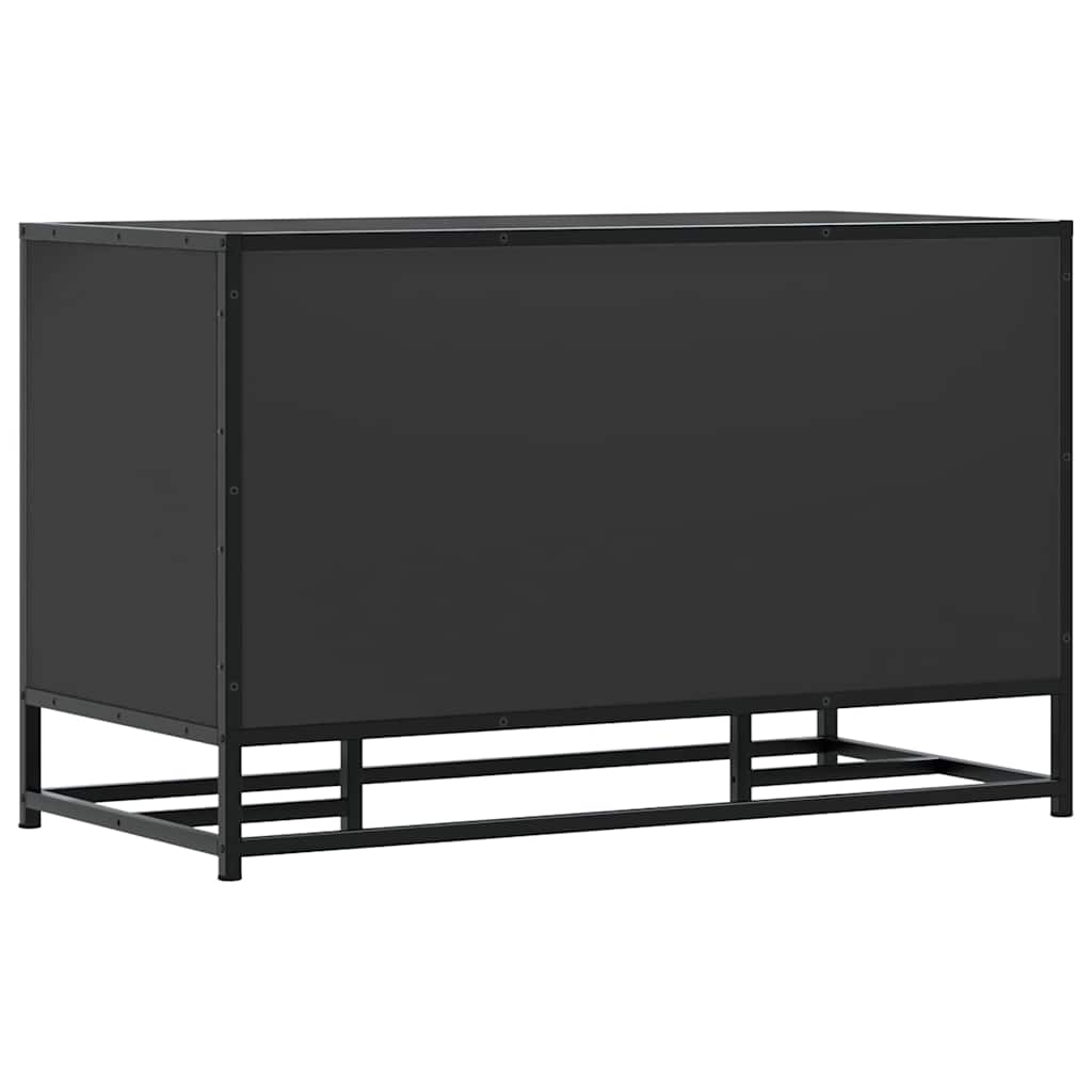 skobænk 84x40x53,5 cm konstrueret træ og metal sort