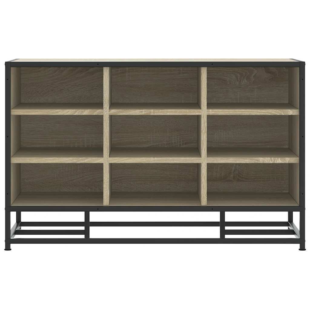 skobænk 84x40x53,5 cm konstrueret træ og metal sonoma-eg