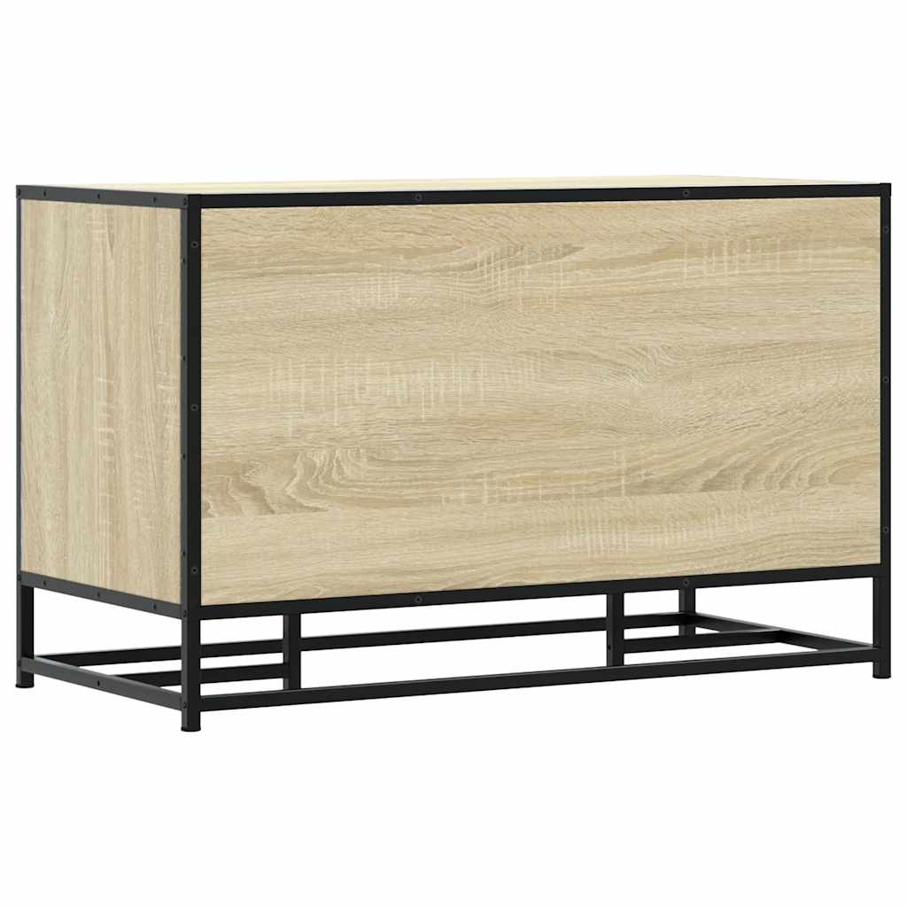 skobænk 84x40x53,5 cm konstrueret træ og metal sonoma-eg