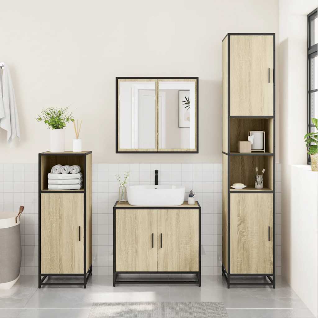 badeværelsesskab Sonoma eg 35x37,5x100 cm konstrueret træ