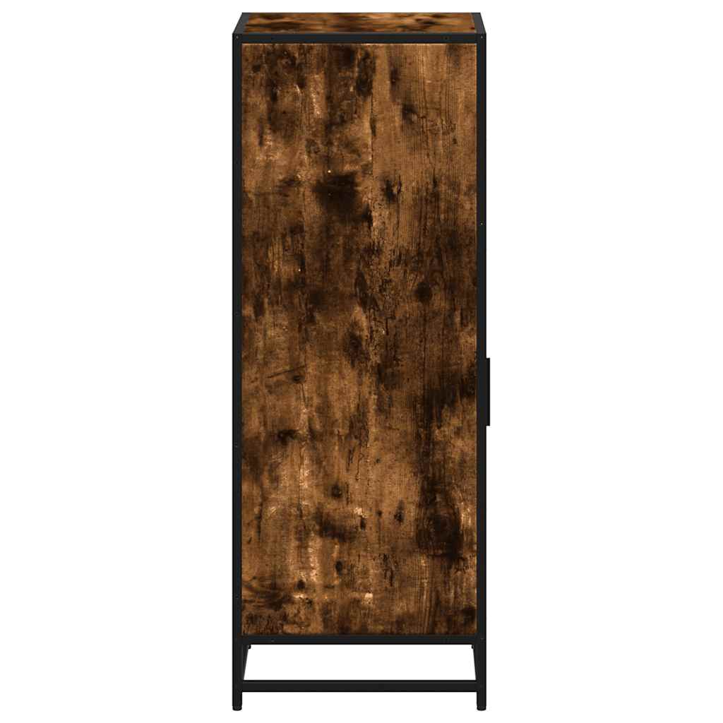 badeværelsesskab 35x37,5x100 cm konstrueret træ røget egetræ