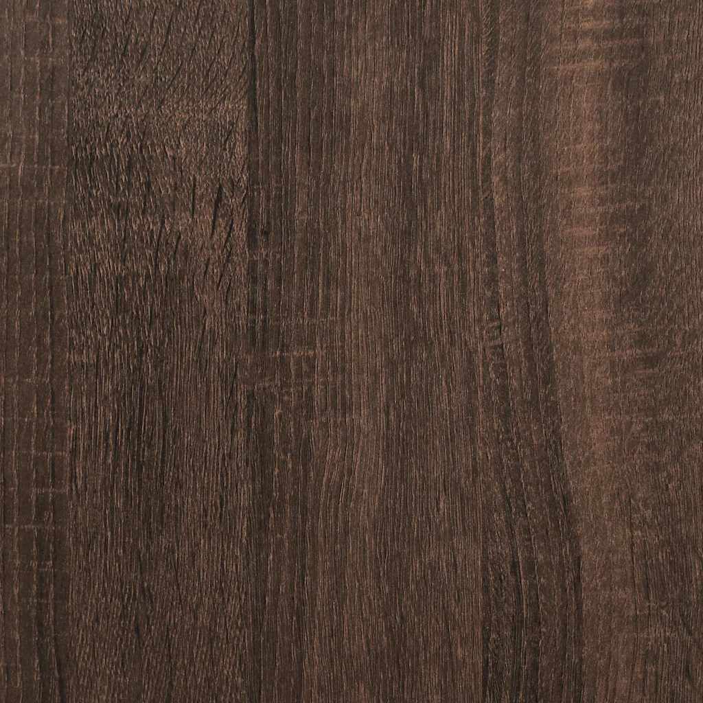 badeværelsesskab 35x37,5x100 cm konstrueret træ brunt egetræ